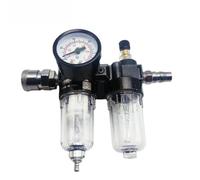 AFC2000 G1/4 Air Compressor Oil and Water Separator Filter Reduce Pressure Valve AFR2000 + AL2000 1Pcs(EU sm pm,Copper core)