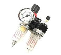 AFC2000 Oil Water Separator Regulator Trap Filter Airbrush Air Compressor Pressure Regulator Reducing Valve AFR2000+AL2000 G1/4"(AFC2000 8mm fitting)