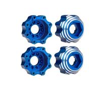 AFCAHEH 4pcs 3.8" Tire Metal Wheel Hex Adapter 8x32 to17mm PRO635300 for 1/8 3.8 inch PL Proline Series Wheel Tire Upgrade Parts(A BLUE)