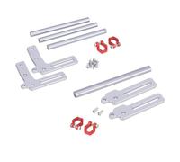 AFCAHEH CNC Aluminum SCX10 Front Rear Bumper Bull Bars with Tow hook for 1/10 RC Crawler Car Axial TRX4 LCG Chassis FJ40 Upgrade DIY(Silver with Tow hook)