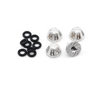 AFCAHEH For Orlandoo Hunter RC Model M2 Aluminum Alloy Anti-loose Conical Nut 1:35 32 Wheel Hub Cover OP Upgrade Mood Piece(Silver 4PCS)