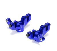 AFCAHEH LOS234012 Front C Hubs LOS234013 Knuckle Arms Steering Spindle For RC Car Part Team Losi 1/10 Rock Rey Desert Truck(Steering Arms blue)