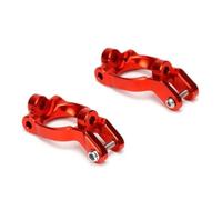 AFCAHEH LOS234012 Front C Hubs LOS234013 Knuckle Arms Steering Spindle For RC Car Part Team Losi 1/10 Rock Rey Desert Truck(Caster Block Red)