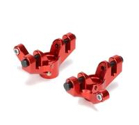 AFCAHEH LOS234012 Front C Hubs LOS234013 Knuckle Arms Steering Spindle For RC Car Part Team Losi 1/10 Rock Rey Desert Truck(Steering Arms Red)