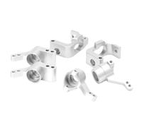AFCAHEH Metal 101208 101209 Steering Front & Rear Hub Carrier Knuckle Set for RC 1/10 HPI WR8 3.0 Flux KEN BLOCK Bullet ST MT(Set Silver)