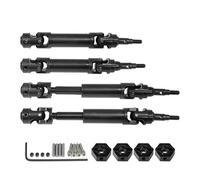 AFCAHEH Stainless Steel Front Axle Shaft and Rear Drive Shaft For TRAX-XAS 1/10 Ford Fiesta ST Rally RC Car Upgrade Parts(Schwarz)