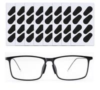 AFCJLTO 48 Pairs of Silicone Nose Pads in Black - Self-Adhesive, Thin and Non-Slip Glasses Pads for Optimal, Non-Slip and Soft Material for Glasses and Sunglasses