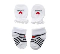 AFCJLTO Baby Socks 0-6 Months, Non-Slip Baby Socks in Cotton with Funny Writings I Love You Dad and Mom, Gifts Birth Birthday Socks Gift for Baby Girl Female Newborn Male