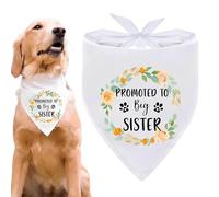 AFCJLTO Dog Bandana Big Sister Triangle Scarf Promoted To Be Big Sister, Perfect For Photo Keepsake Or Make Your Dog An Integral Part Of The Ceremony