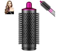AFDD Round Volumizing Brush and Anti-Flight Flyaway Attachment for Dyson Airwrap Styler HS01/HS05, Hair Smoothing Drying Volumizer Styling Kit Attachment Compatible with Airwrap(Rose)