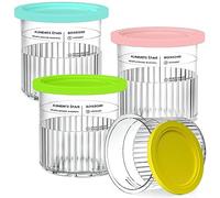 AFDLLDQM Replacement for Ninja Creami Deluxe 11-in-1 XL Pints and Lids - 4 Pack, 24 oz Containers Compatible with Ninja Creami NC501, NC500 Series Ice Cream Maker - Dishwasher Safe
