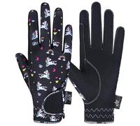 AF EQUESTRIAN AFE Kids Gloves For Girls Boys Unisex Horse Riding Gloves Outdoor Gloves Sports Gloves Cycling Gloves For Children Unicorn Design (Large)