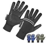 AFE Waterproof Winter Gloves Women Unisex - Thermal Windproof Touchscreen Cycling Gloves with Anti-Slip Grip - Warm Outdoor Sports Gloves for Running, Hiking, Biking, Horse Riding (Black, Medium)