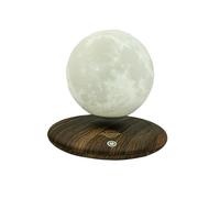 Afeeler Levitating Moon Lamp, 3D Printed Magnetic Luna Night Light with Wood Base, LED Floating and Spinning Moon Night Light for Office Kids Room