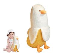 Afenau 50cm Cartoon Banana Duck Plush Toy, Soft Teddy Stuffed Animal, Funny Stress Toy for Adults, Long Plush Pillow, Cute Hugging Pillow Kids Gift