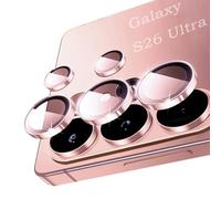 AFENGBOX 2-Pack Camera Lens Protector for Samsung Galaxy S26 Ultra 5G,9H Tempered Glass Individual Metal Ring Lens Protector,Ultra HD Scratch Resistant Camera Cover for Samsung S 26 Ultra,Pink