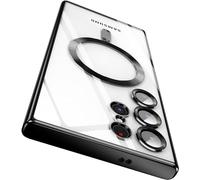AFENGBOX for Samsung Galaxy S24 Ultra Official Case,Samsung S 24 Ultra Magnetic Phone Case with Camera Lens Protector [Compatible with MagSafe] Shockproof Protective Cover for Galaxy 24 Ultra,Black