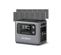 AFERIY 2800W Poratable Power Station with 2Pcs 400W Solar Panel, 220V-240V 2048Wh LFP Battery Backup,Solar Generator for Home,Outdoor Camping,Power Outage,RV,Emergencies