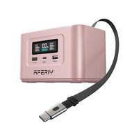 AFERIY 99.2Wh/31000mAh Portable Power Station, 100W Camping Power Bank Solar Generator with LiFePO4 Battery USB/Type C Outlet, Built in Extension Cable for Outdoor Travel and Business Trips