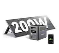 AFERIY P180Pro 1024Wh Portable Power Station with 200W Solar Panel, Expandable to 5120Wh, 1H Fast Charging, <10ms UPS, 9 Outputs, with App, Pure Sine Wave 230V, for Camping/Garden/Emergency-2026 New