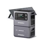 AFERIY P280 4096Wh Portable Power Station,with 1 Extra Battery and 200W Solar Panel,2800W Expandable Capacity LiFePO4 Battery Backup,220V-240V Solar Generator for Home,Outdoor Camping,Power Outage,RV