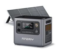 AFERIY P300 3000W Portable Power Station with 200W ETFE Solar Panel, UPS 2048Wh LiFePO4 Battery,Expandable to 10kWh,1800W AC Charging,Solar Generator for Home Use,Power Outages,Camping,and RVs