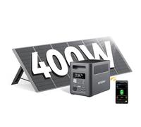 AFERIY Portable 1800W Power Generator with 400W Solar Panel, 1024Wh LiFePO4 Batteries, UPS, 220V-240V AC Outputs, Foldable Solar Panel with USB Ports, IP65, for Camping/Home/Household Use