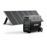 AFERIY Portable Power Station 3600W 3840Wh LiFePO4, with 400W Portable Solar Panel, Expandable Capacity up to 11520Wh, Silent Solar Generator, Portable Power Station for Home Backup, Camping, Off-Grid