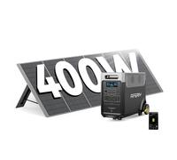 AFERIY Portable Power Station 3600W with 400W Portable Solar Panel, Expandable Capacity up to 11520Wh, Portable Power Station 3840Wh LiFePO4, Silent Solar Generator for Home Backup, Camping, Off-Gird