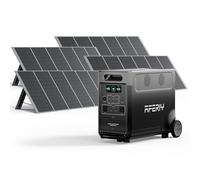 AFERIY Portable Power Station 3600W with 4x 400W Portable Solar Panel, Expandable 3.8-11.5kWh, Portable Power Station 3840Wh, Fast Charging, Silent Solar Generator for Home Backup, Camping, Off-Gird