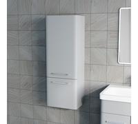Afern Contemporary 1000mm Wall Hung Tall Cabinet - Grey