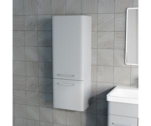 Afern Contemporary 1000mm Wall Hung Tall Cabinet - Grey