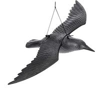 Aferzov Dead Crow Decoy | Flying Bird Decoy, Simulation Bird Sculpture - Black Crow Decoy for Halloween Decor Yard Garden Decoration