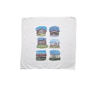 Afewhometruths Illustrated Golf Lover Towel with British Open Venues Afewhometruths Multicolor