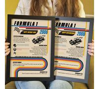 Afewhometruths Personalised 18th Birthday Gift Formula One Framed Print for F1 Fans Afewhometruths Multicolor