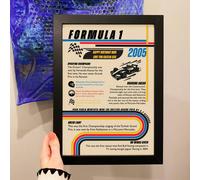 Afewhometruths Personalised 21st Birthday Gift Formula One Framed Print for F1 Fans Afewhometruths Multicolor