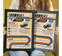 Afewhometruths Personalised 40th Birthday Gift Formula One Framed Print for F1 Fans Afewhometruths Multicolor