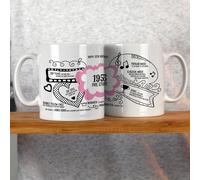 Afewhometruths Personalised 70th Birthday 1956 Milestone Mug in Baby Pink Afewhometruths Baby Pink