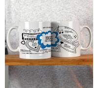 Afewhometruths Personalised 70th Birthday 1956 Milestone Mug in Blue Afewhometruths Blue