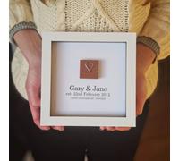 Afewhometruths Personalised 9th Anniversary Terracotta Heart Frame Afewhometruths Terracotta