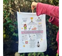 Afewhometruths Women's Personalised Mothers Day Gift For Mum to Be Amazing Facts Tea Towel in White Afewhometruths White