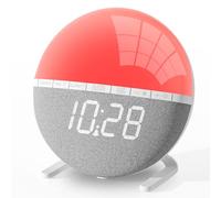 AFEXOA Sunrise Digital Alarm Clock, Wake Up Light with Sunrise Simulation, Sunlight Alarm Clock Multicolor Bedside Lamps, Snooze, 9 Colors Night Light, 7 Ringtones, Sleep Aid, Gift for Kids, Adults