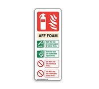 AFF Foam, Fire Extinguisher ID Sign - [75mm x 200mm] Adhesive Sticker
