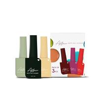 Affair Nail Polish Set of 3-05 Pista Chaos, 14 Jungle Green & 39 Caramel | Quick Drying Semi-Matte Nail Kit | Highly Pigmented, Long Lasting & Chip Resistant Enamel 13ml Each