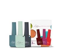Affair Nail Polish Set of 3-07 Steel Teal, 25 Frost Grey & 37 TameTeal | Quick Drying Semi-Matte Nail Kit | Highly Pigmented, Long Lasting & Chip Resistant Enamel 13ml Each