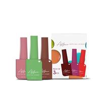 Affair Nail Polish Set of 3-15 Blushing Petal, 24 Grasshopper Green & 26 Spicy Mix | Quick Drying Semi-Matte Nail Kit | Highly Pigmented, Long Lasting & Chip Resistant Enamel 13ml Each