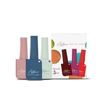 Affair Nail Polish Set of 3 | Quick Drying Semi-Matte Nail Kit | Highly Pigmented & Long-Lasting Enamel - 13ml Each (02 Rusty Nude, 35 Sapphire Stable, 44 Coral Mint)