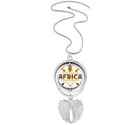 affancy text totem signs Pendant Angel Wings Rotating Necklace Jewelry