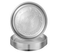 Affbei 10 Pack Stainless Steel Round Tray, 12 Inch Bar Silver Serving Tray, Metal Serving Tray,Silver Display Serving Platter, Round Metal Tray for Coffee Table, Party, Club, Home, Ottoman