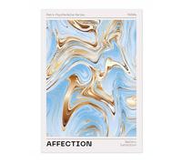 Affection Aura Poster, Inspirational Quotes Print, Affirmations Quote Colourful Home Decor, Motivational Bedroom Wall Art, Archival Matte, A4 (Print Only) - 29.7x21cm